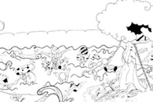 Coloring Page Print Out – Bubble Gum Toothpaste River