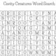 Print Out – Medium Cavity Creatures Word Search