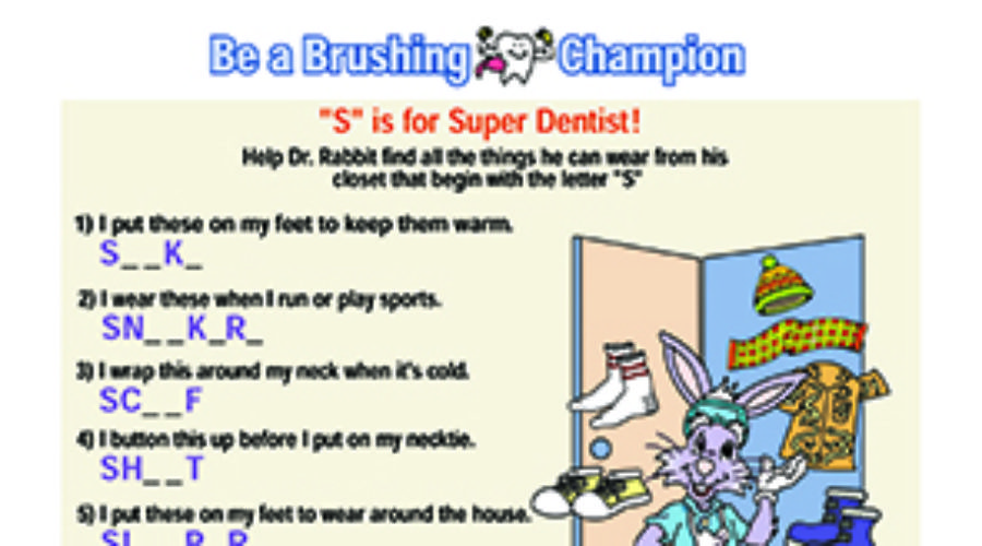 Print Out : “S” is for Super Dentist!